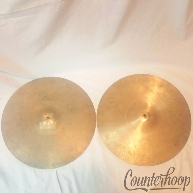Zildjian 14" 920/940g Hi-Hats Cymbals Set Vintage 60s Turkish Avedis A B20 USA* — main photograph