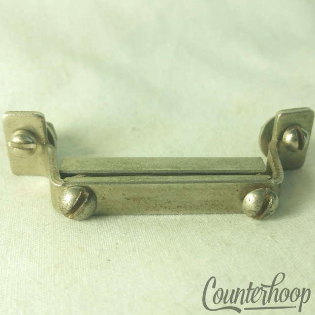 Gretsch Nickel Snare Drum Butt Plate 1 15/16" Vintage USA Round Badge RB 30s/40s — main photograph