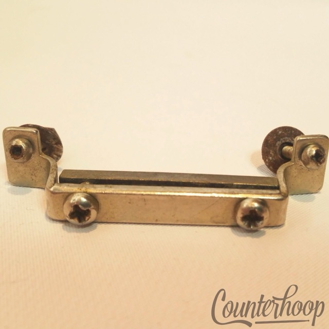 Gretsch Snare Drum Butt Plate Vintage 40s Broadkaster Nickel 2 1/4"Marching USA — main photograph