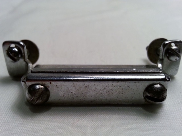Gretsch Chrome Snare Drum Butt Plate 1 15/16" Vintage USA Round Badge RB 50s* — main photograph