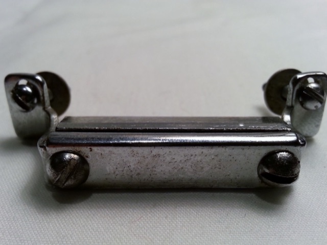 Gretsch Chrome Snare Drum Butt Plate 1 15/16" Vintage USA Round Badge RB 50s* — main photograph