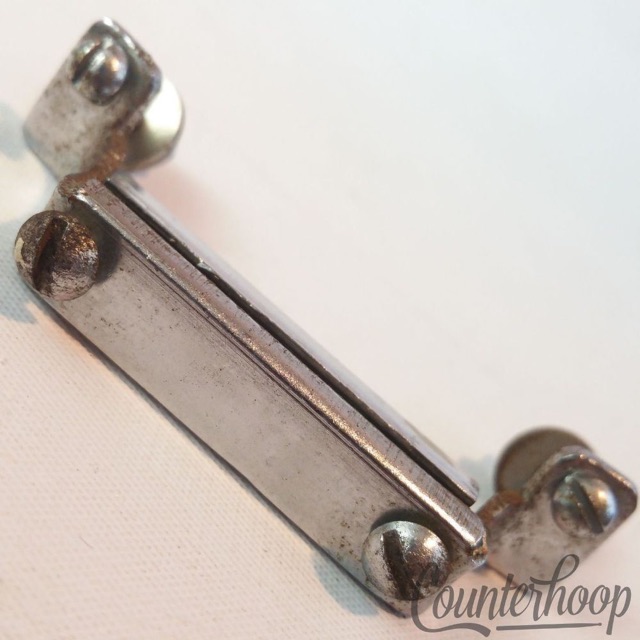 Gretsch Chrome Snare Drum Butt Plate 1 15/16" Vintage USA Round Badge RB 50s* — main photograph