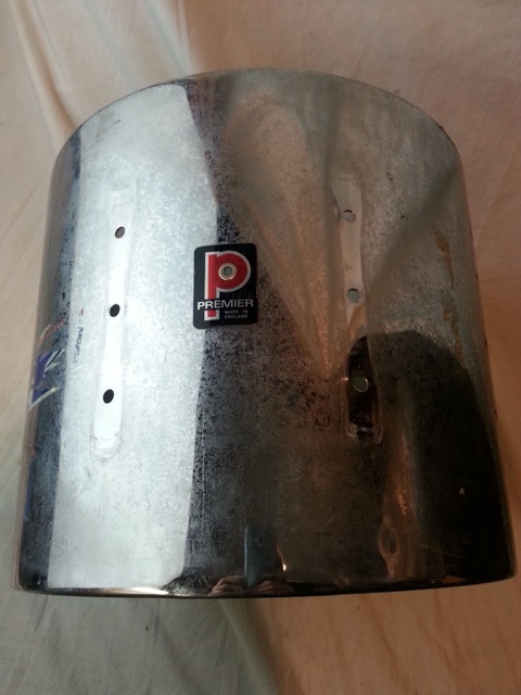 Premier 14x12"Marching Tenor Tom Drum Shell Chrome Brass Vintage 60s-70s — main photograph