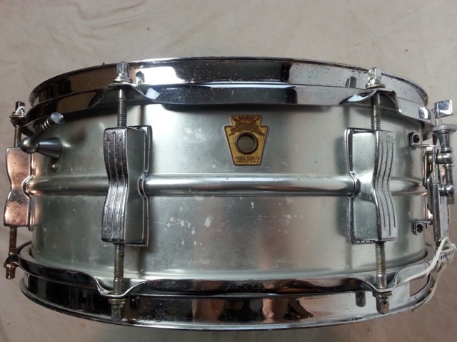 Ludwig Acrolite Snare Drum 60s Vintage 14x5"Aluminum Keystone Chicago US Classic — main photograph