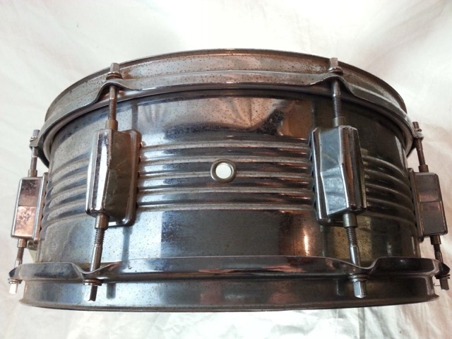 Pearl Snare Drum 14x5" Chrome Steel Vintage 80s 8-Lug Complete+Fully Functional — main photograph
