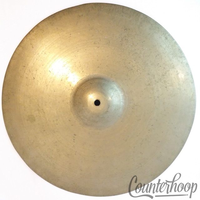 Zildjian 15"Top Hi-Hat/Crash Cymbal 700g Paper-Thin USA B20 Vintage 40s Avedis A — main photograph
