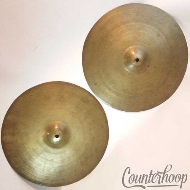 UFIP Hi-Hats Cymbals 15" Vintage 40s Italy K-Style Hand Hammered B20 Italian* — main photograph