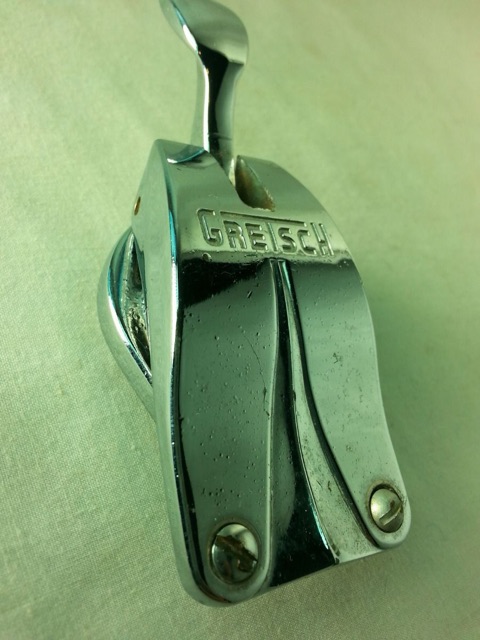 Gretsch Lightning Snare Drum Throw-Off Strainer Vintage Chrome Round Badge 70s* — main photograph