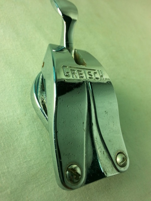 Gretsch Lightning Snare Drum Throw-Off Strainer Vintage Chrome Round Badge 70s* — main photograph