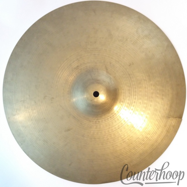 Zildjian 16" Crash Cymbal 1030g Thin USA B20 Vintage 70s Avedis A Hollow Logo* — main photograph