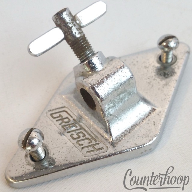 Gretsch Floor Tom Drum Leg Mount/Bass Cymbal L-Arm RB Chrome Diamond Bracket USA — main photograph