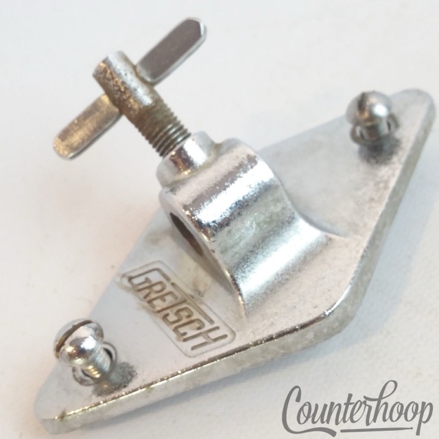 Gretsch Floor Tom Drum Leg Mount/Bass Cymbal L-Arm Chrome Diamond Bracket RB USA — main photograph