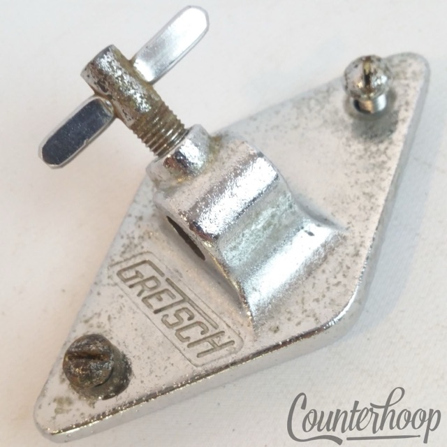 Gretsch Floor Tom Drum Leg Mount/Bass Cymbal L-Arm Diamond Bracket Chrome RB USA — main photograph