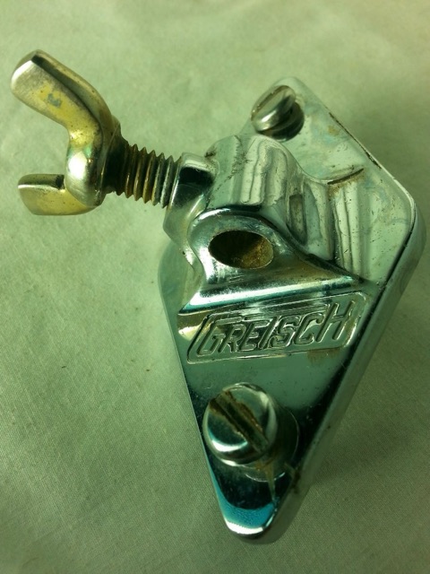 Gretsch Floor Tom Drum Leg / Bass Cymbal Arm Mount RB Vintage Chrome 60s VG* — main photograph
