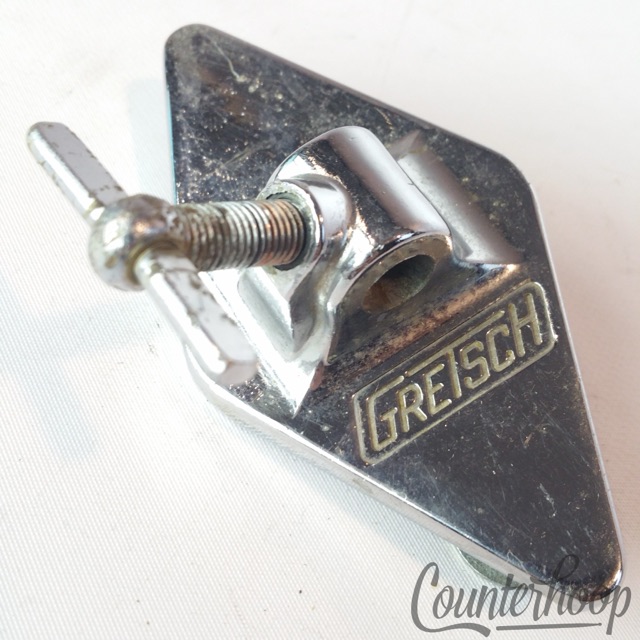 Gretsch Floor Tom Drum Leg/Bass Cymbal Arm Mount Chrome Vintage 60s Round Badge — main photograph