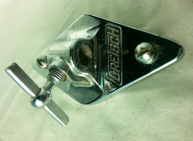 Gretsch Floor Tom Drum Leg / Bass Cymbal Arm Mount Vintage Chrome 50s/60s VG* — main photograph