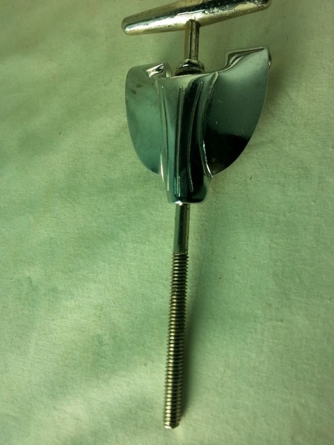 Gretsch Bass Drum Tension Rod/Claw Round Badge Chrome Vintage RB 4 1/4" 60s* — main photograph
