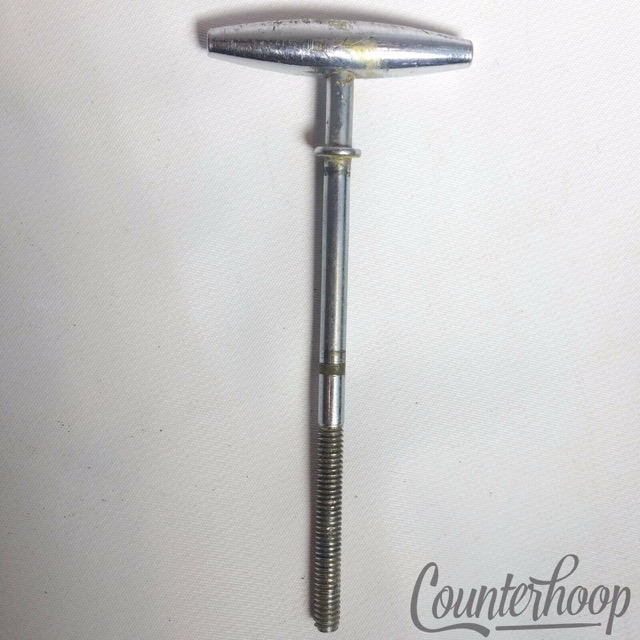 Gretsch Bass Drum 1x Tension Rod Round Badge Chrome Vintage RB 4 1/4" 60s USA* — main photograph