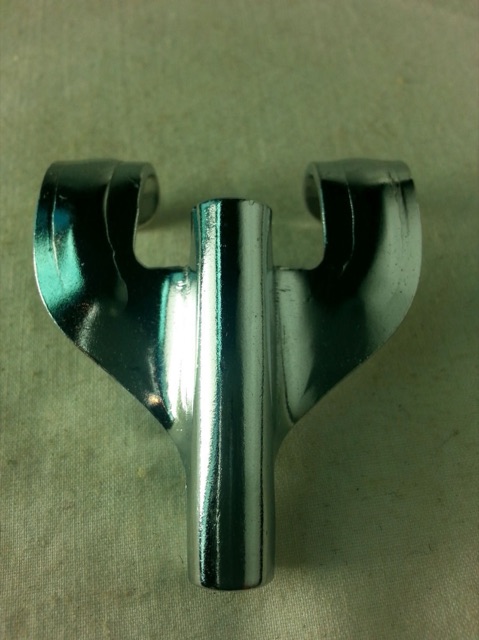Gretsch Bass Drum T-Rod Claws Round Badge Chrome Vintage RB Broadkaster USA 50s — main photograph