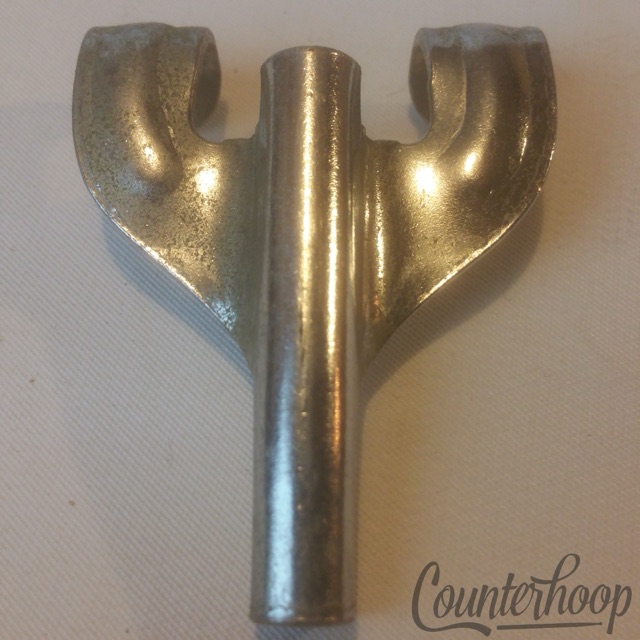 Gretsch Threaded Drum T-Rod Claw Single Tension Marching Round Badge Chrome 50s — main photograph