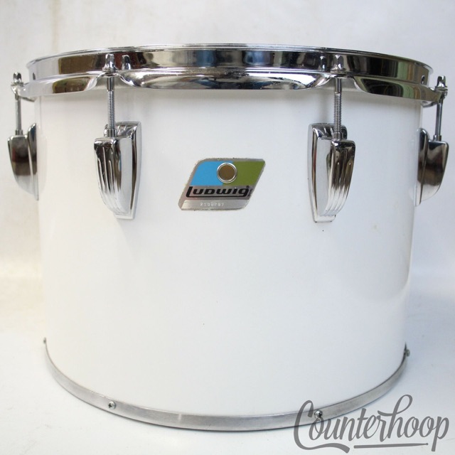 13" + 14" white cortex ludwig concert toms free shipping — main photograph