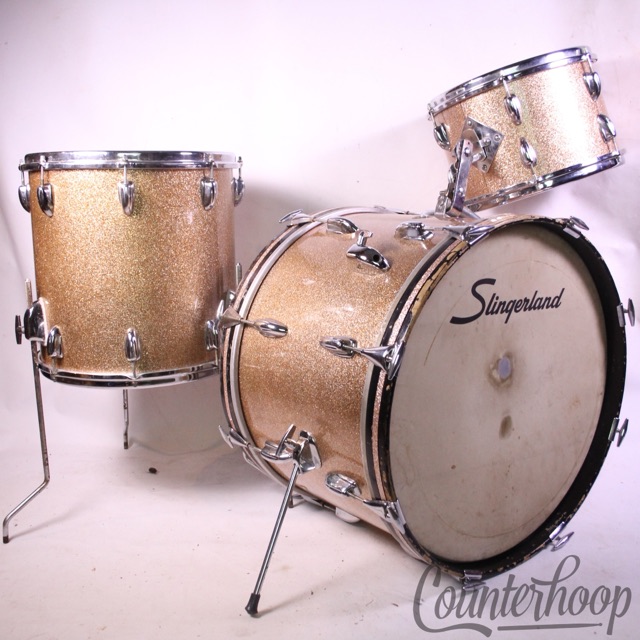 Slingerland 20,12,14" Modern Jazz Radio King Drum Set Champagne Vintage 60s* — main photograph