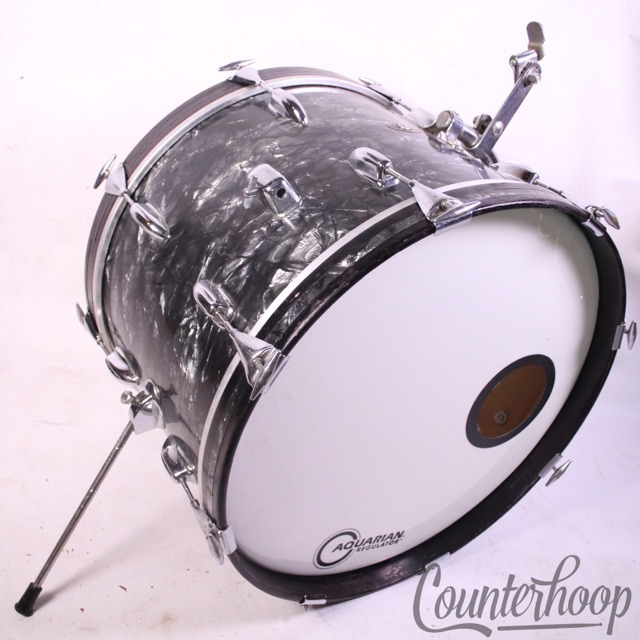 Slingerland 20x14"Black Diamond Pearl BDP Bass Drum 3Ply Rail Mount Vintage 60s — main photograph