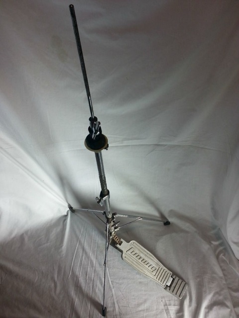 Ludwig Hi-Hats Cymbals Stand Chrome Vintage 80s *Rocker Black/White Ill,USA* — main photograph