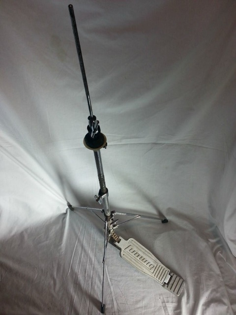 Ludwig Hi-Hats Cymbals Stand Chrome Vintage 80s *Rocker Black/White Ill,USA* — main photograph