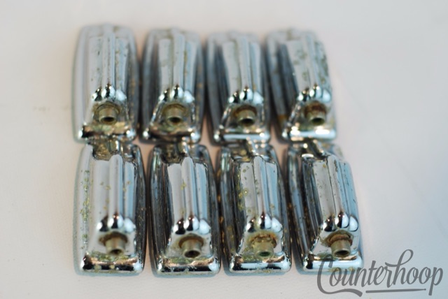 Rogers 8x Beavertail Floor Tom/Snare Drum Lugs Chrome Vintage 70s 9/72 XP8 Big R — main photograph