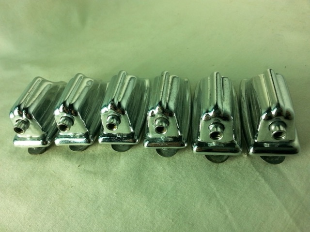 Rogers 6xBeavertail Tom Drum Lugs Chrome Powertone/Holiday Cleveland 60s Hex/Cir — main photograph