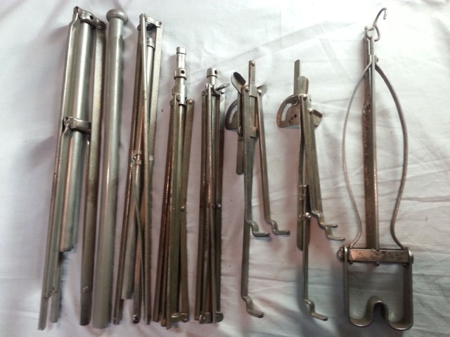 Nickel Snare/Cymbals/Hi-Hats Stands Parts Lot Vintage 20s Low-Boy Pedal Leedy* — main photograph