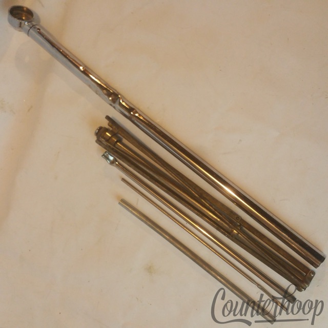 Drum Stand Tubes, Tripod, Nickel Chrome Vintage Cymbal Arm Music Parts LotAll — main photograph