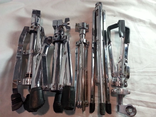 Snare Drum Stands Parts Lot - Basket + Tripod Bases -Pearl++ Vintage+Recent* — main photograph