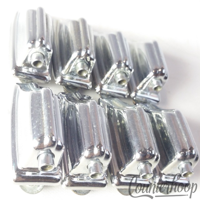 Rogers 8x Beavertail Floor Tom/Snare Drum Lugs Chrome Powertone Vintage 60s Hex — main photograph