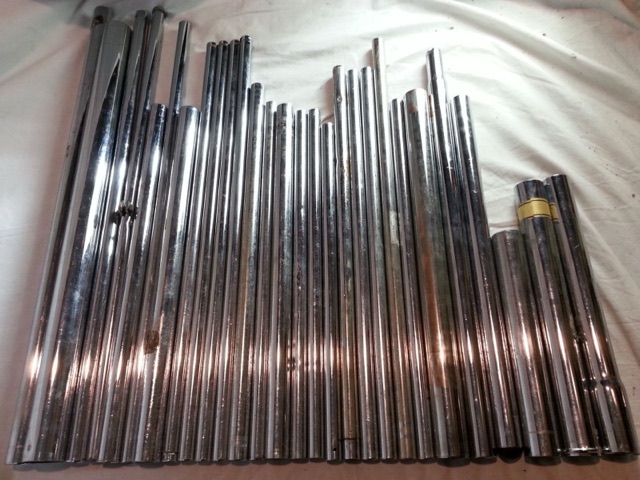 28x Cymbal/Drum Stand Tubes Straight Vintage+Recent Parts Lot -Pearl++* — main photograph