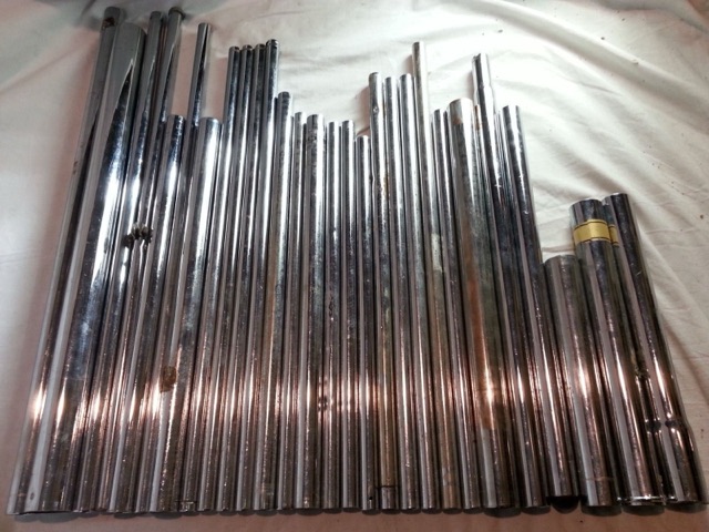 28x Cymbal/Drum Stand Tubes Straight Vintage+Recent Parts Lot -Pearl++* — main photograph