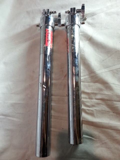 2x Gibraltar Rack Drum/Cymbal Stand Mount 1 1/2" Tubes w/ Clamp Tops Used Parts — main photograph
