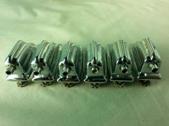 Rogers 6xBeavertail Tom Drum Lugs Chrome Powertone/Holiday Vintage 60s Star-Wa G — main photograph