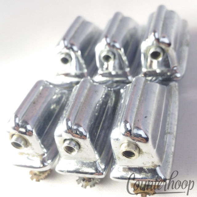 Rogers 6x Beavertail Tom/Snare Drum Lugs Chrome Powertone/Holiday Vintage60s USA — main photograph