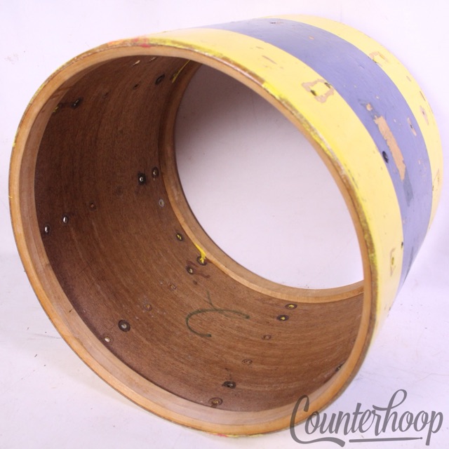 Ludwig 15x12"Floor Tom Drum Shell Vintage 50s 3Ply Mahogany/Maple Marching Snare — main photograph