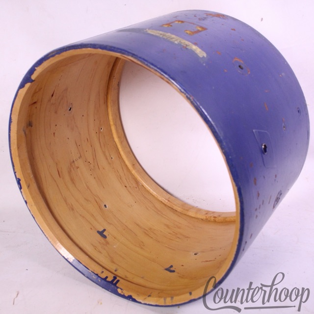 Ludwig 14x10"Tom Drum Shell Vintage 70s 3Ply Mahogany/Maple Marching Snare USA* — main photograph