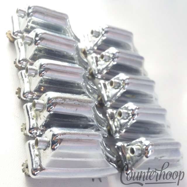 Rogers 10x Beavertail Tom/Snare Drum Lugs Chrome Powertone/Holiday Vintage 60s* — main photograph