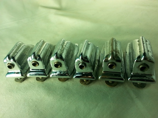 Rogers 6xBeavertail Tom Drum Lugs Chrome Powertone/Holiday Vintage 60s Hex/Cir G — main photograph