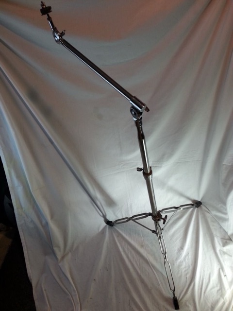 Tama Boom Arm Crash Cymbal Stand Heavy Duty Double-Braced Vintage 80s Chrome* — main photograph