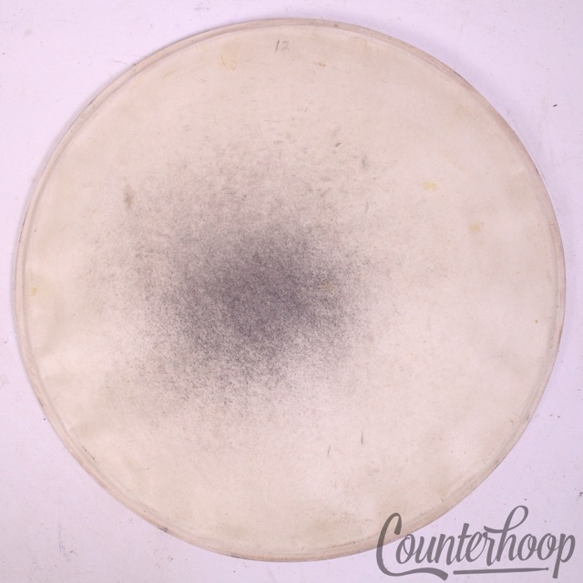 Ludwig 12" Calf Skin Tom Drum Head Maple Flesh Hoop Batter/Resonant Vintage 40s — main photograph