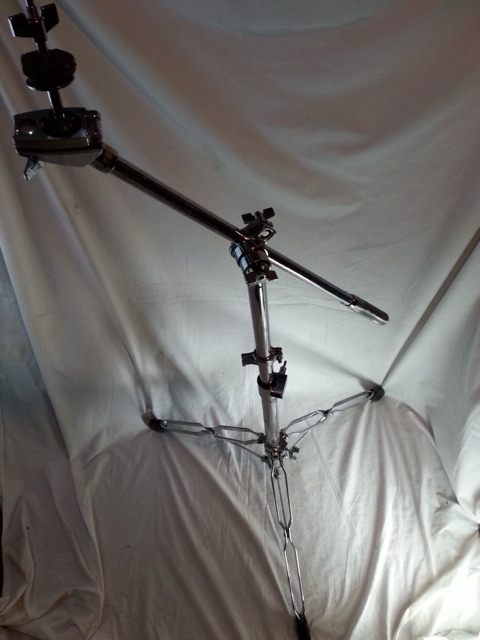DW Boom Crash Cymbal Stand Chrome Heavy Duty Double-Braced Drum Workshop USA* — main photograph