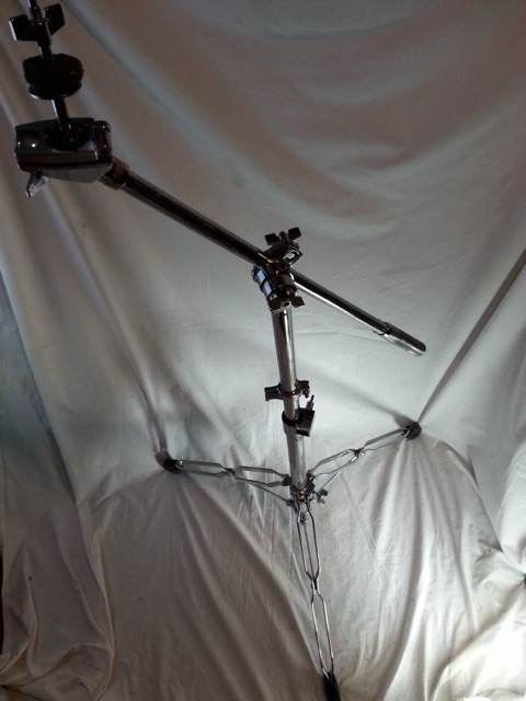 DW Boom Crash Cymbal Stand Chrome Heavy Duty Double-Braced Drum Workshop USA* — main photograph