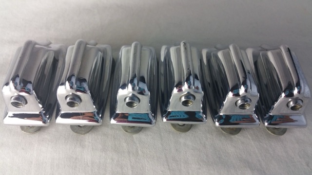 Rogers 6x Beavertail Tom Drum Lugs Chrome Powertone/Holiday Vintage 60s 2ndG VG+ — main photograph