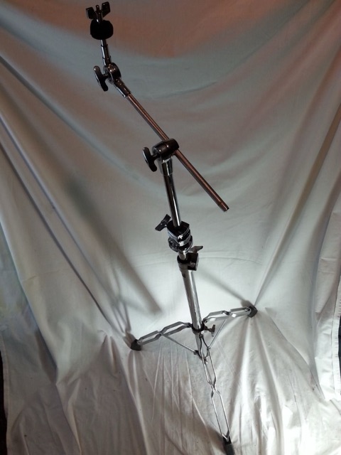Ludwig Boom Arm Crash Cymbal Stand Chrome Heavy-Duty Double-Braced 4-Piece* — main photograph